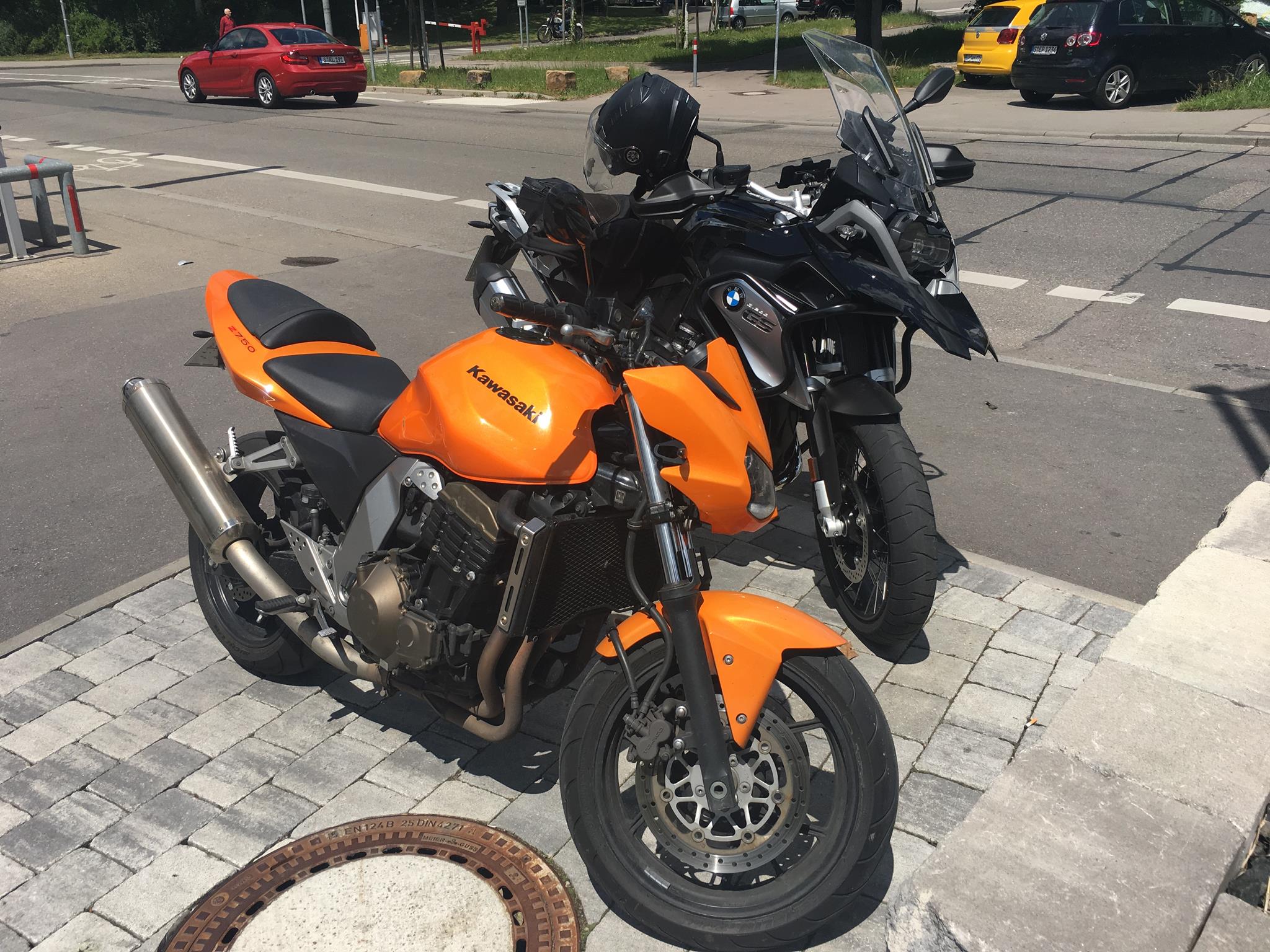 BMW GS 1200 im Abendlicht